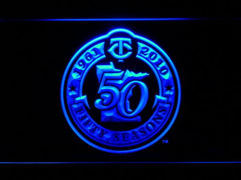 Minnesota Twins 50th Anniversary Logo LED Neon Sign